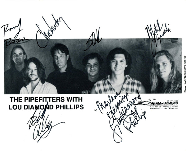 Lou Diamond Phillips & The Pipefitters Autographed 8X10 Photo