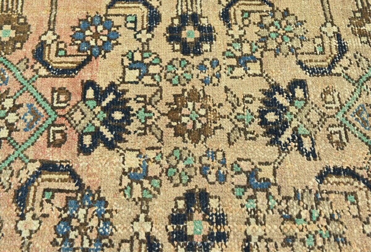 Vintage Antique Oriental Runner Rug Muted