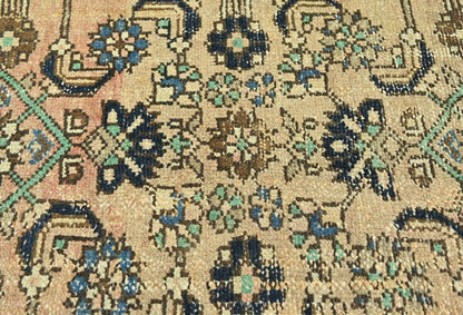 Vintage Antique Oriental Runner Rug Muted