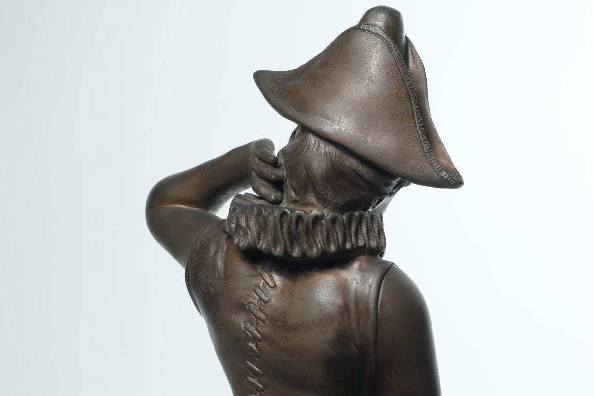Maillard "Colombina" French Bronze Sculpture Dancer With Roses 40.8Cm Signed Box