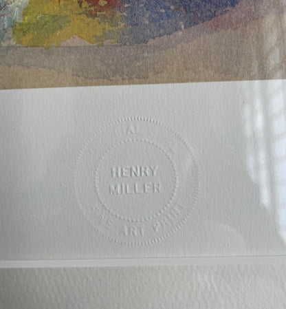 Henry Miller Signed Lithograph Stamped Framed Ed300 Fine Art Print