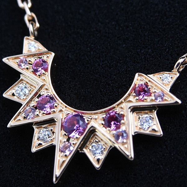 Piaget Sunlight Necklace With Pink Sapphire And Diamond In Pink Gold 750Pg
