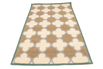 Hand-Tufted Multicolored Trellis Plush Rug Modern