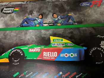 Original Poster Benetton F1 Ford Racing Team With Frame