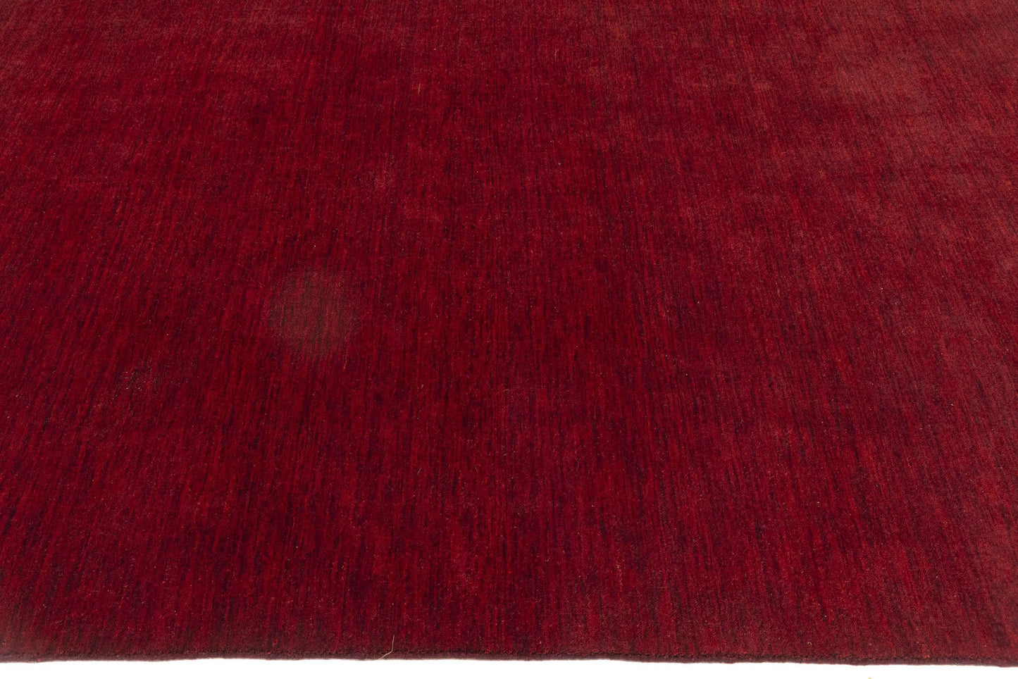 Maroon Red Solid Hand-Loomed 6X9 Gabbeh Wool Rug Oriental Carpet 5'11x8'8