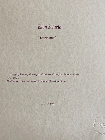 Egon Schiele Lithograph Coa Signed Op Numbered