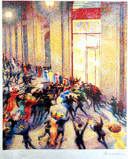 Umberto Boccioni Lithograph Coa Signed In Pen Numbered In Pencil