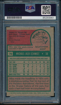 1975 Topps Mike Schmidt Phillies Card #70 Signed