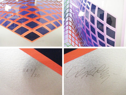 Victor Vasarely Test Tarka Serigraph serigraphie signedlimited 20 ex. EA 1/ 20