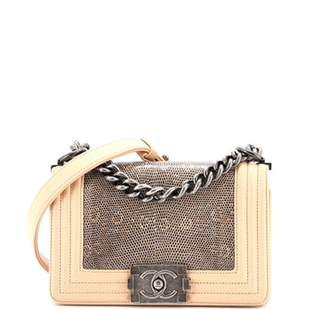 Chanel Boy Flap Bag Lizard Small