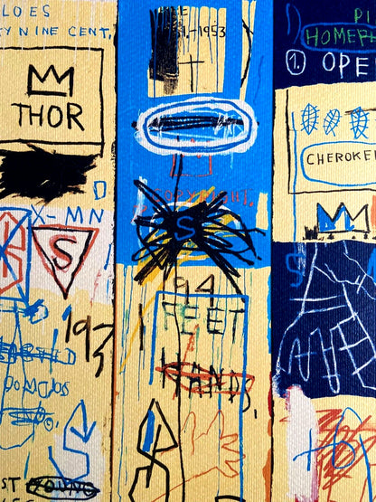 Jean-Michel-Basquiat Lithograph Coa - Signed Numbered In Pencil