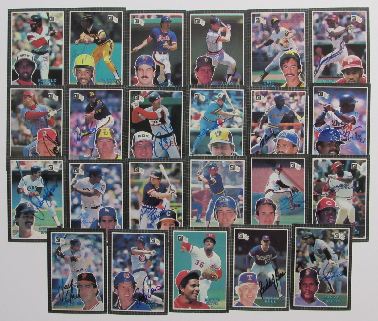 166772 Lot of 23 Signed/ Autograph 1985 Donruss Action All Stars Jumbo Postcards