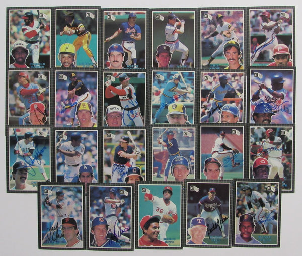 166772 Lot of 23 Signed/ Autograph 1985 Donruss Action All Stars Jumbo Postcards