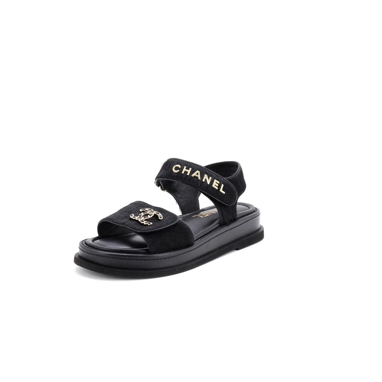 Chanel Women'S Dad Sandals Pony Hair