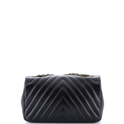 Chanel Classic Single Flap Bag Chevron Lambskin Medium