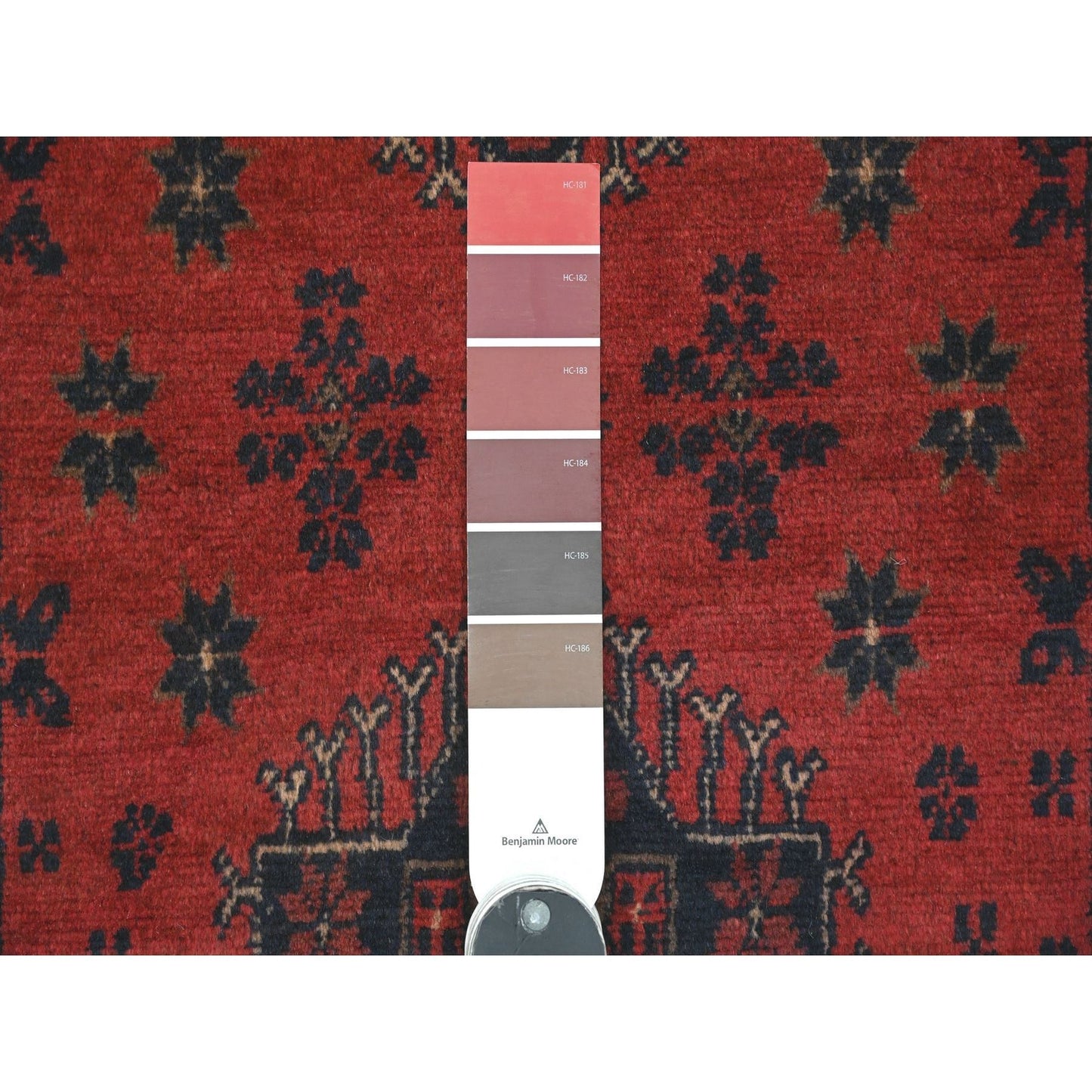 2'4"X7'9" Red Andkhoy Medallion Design 100% Wool Hand Knotted Runner Rug