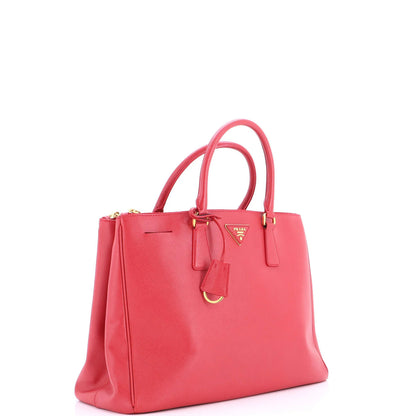 Prada Double Zip Lux Tote Saffiano Leather Large
