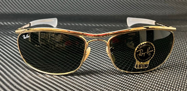 RAY BAN Olympian RB3119M 001 31 Gold Green Men's 62 mm Sunglasses