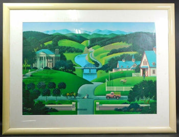 Jim Buckels - Trouble At Walnut Ridge Original Lithograph Print Signed Framed
