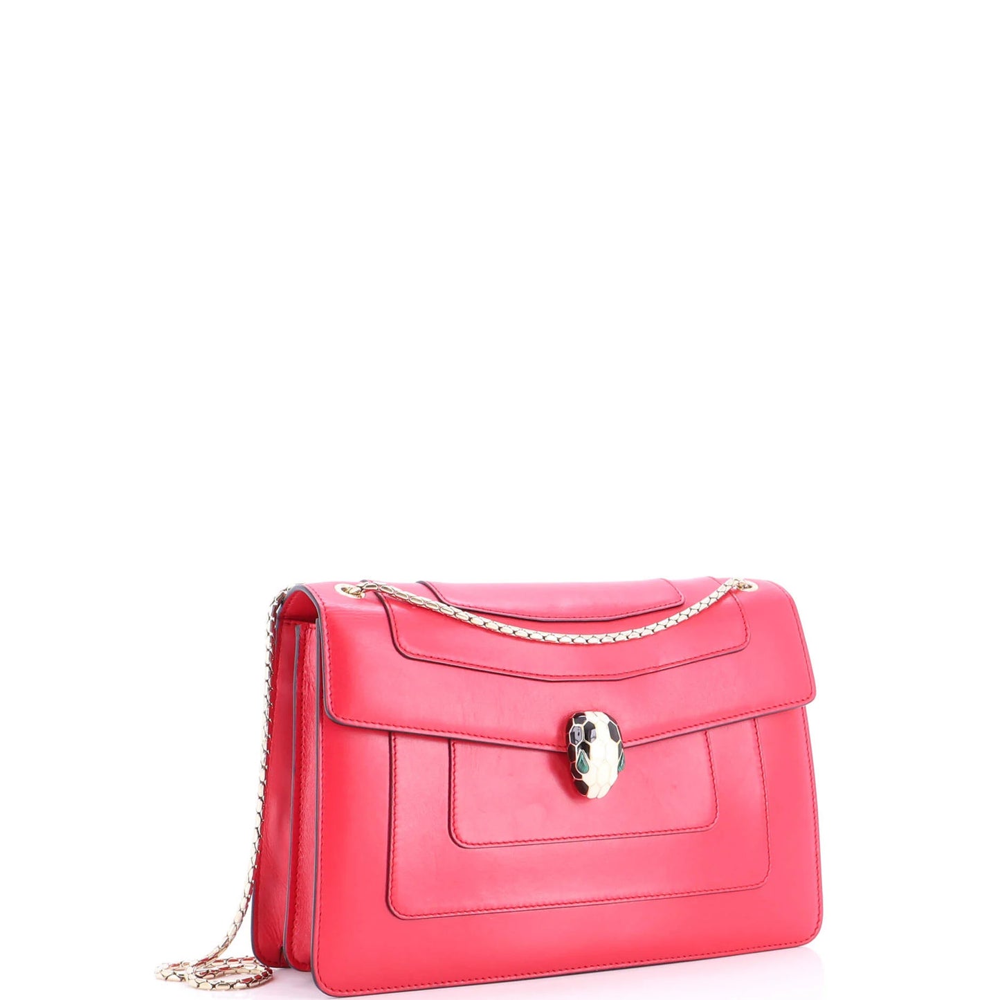 Bvlgari Serpenti Forever Square Shoulder Bag Leather Large