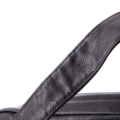 Chanel Vintage Cc Camera Shoulder Bag Diagonal Quilted Caviar Medium