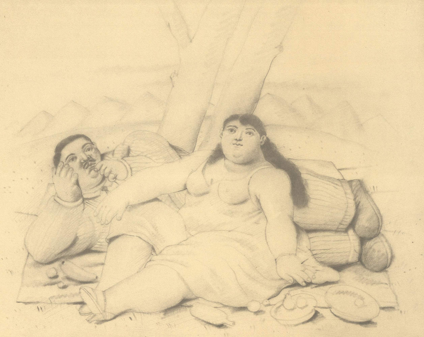 Fernando Botero Drawings - " Offset Lithograph Contemporary