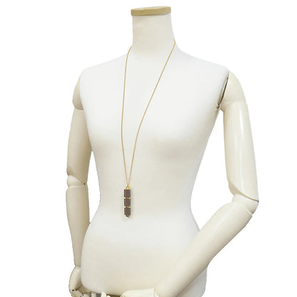 Hermes Charniere Gm Long Necklace Etoupe Gold