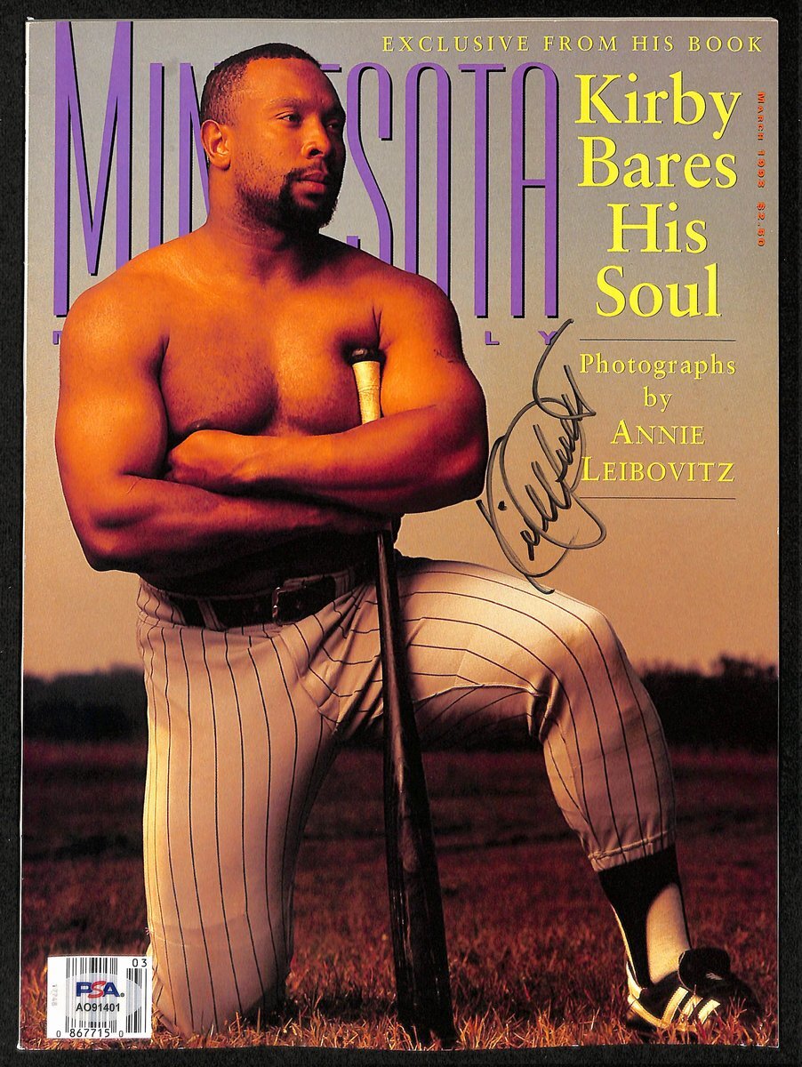 Kirby Puckett Hof Signed/Auto March 1993