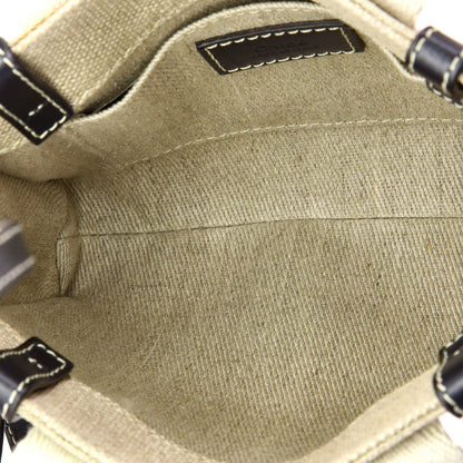 Chloe Woody Convertible Tote Canvas With Leather Mini