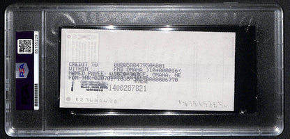 Johnny Unitas Signed 6/27/02 Check Psa/Dna Gem Mt