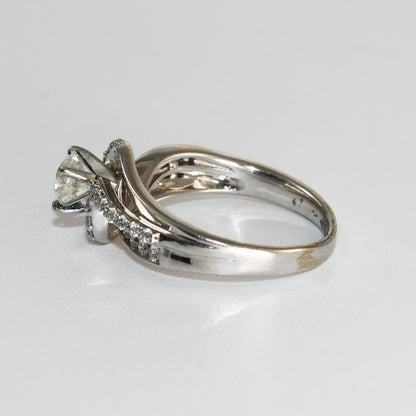 14K White Gold Diamond Ring .45 Ct H Color Si2