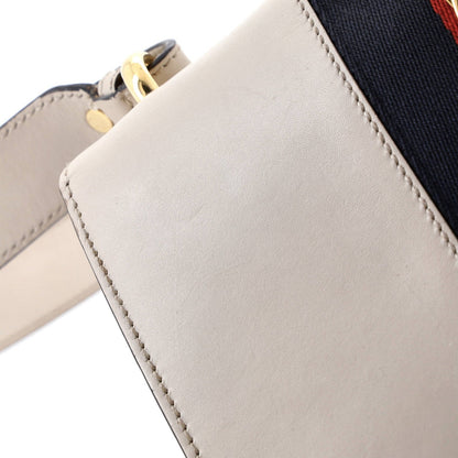 Gucci Sylvie Shoulder Bag Embroidered Leather Small