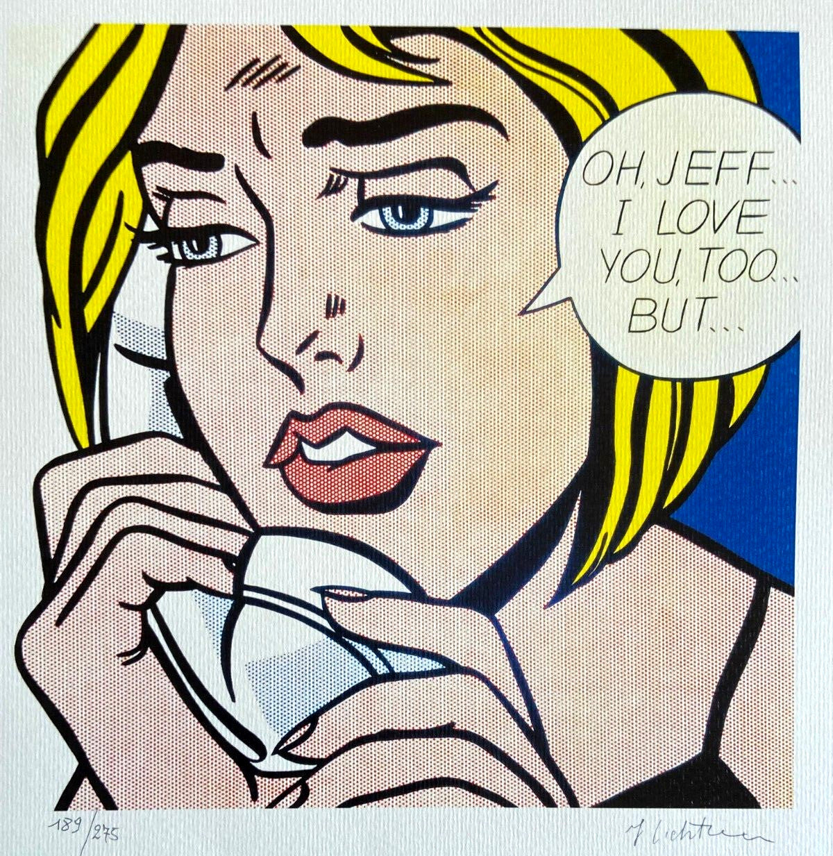 Roy Lichtenstein Lithograph Coa Original Signed