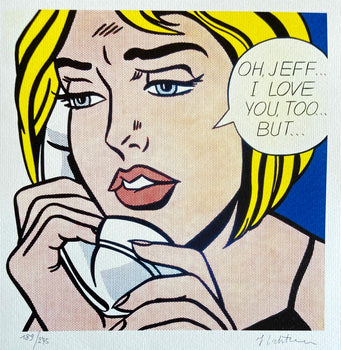 Roy Lichtenstein Lithograph Coa Original Signed