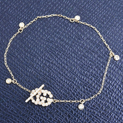Gucci Double G Diamond Bracelet In Yellow Gold 750Yg