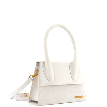 Jacquemus Le Grand Chiquito Bag Crocodile Embossed Suede Large