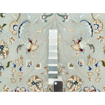 7'9"X10'3" Gray Nain Design Wool Hand Knotted Oriental Rug
