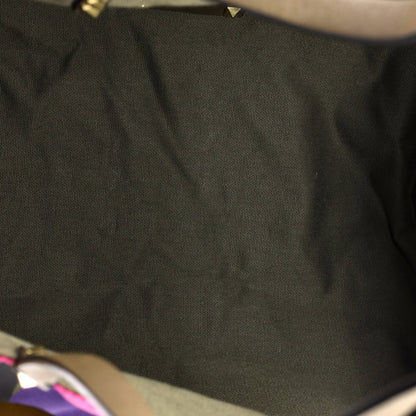 Valentino Garavani Rockstud Open Reversible Convertible Tote Camo Nylon Medium