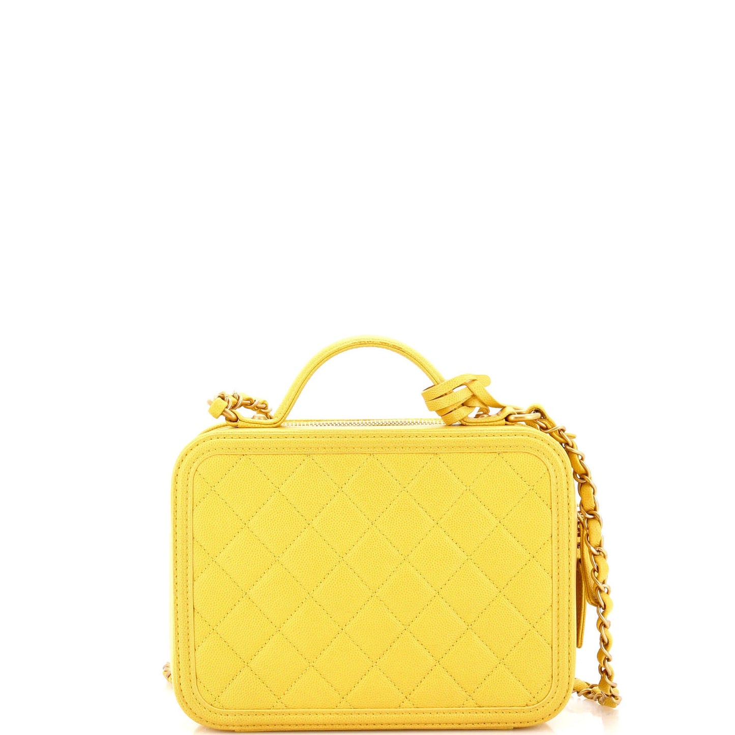 Chanel Filigree Vanity Case Quilted Caviar Medium