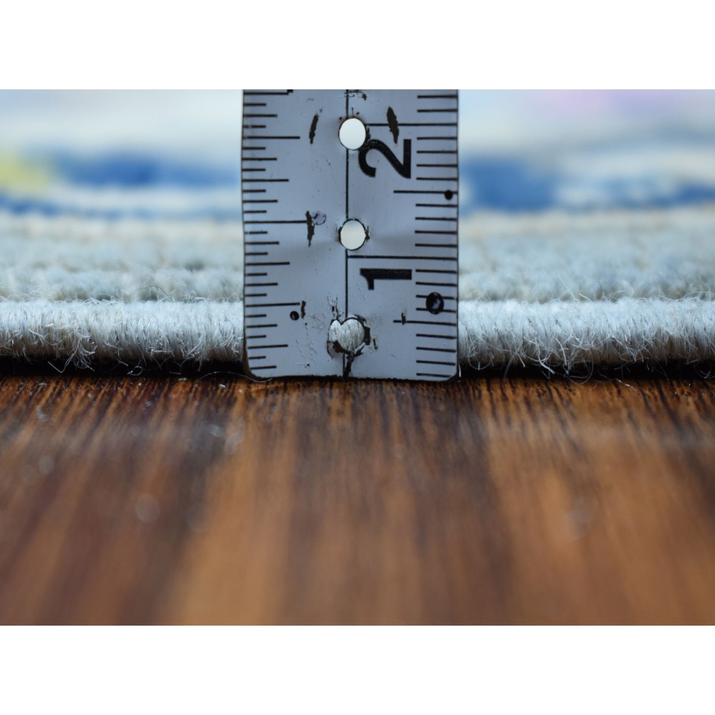 3'10"X5'5" Colorful Gray Fusion Kazak Pure Wool Hand Knotted Oriental Rug