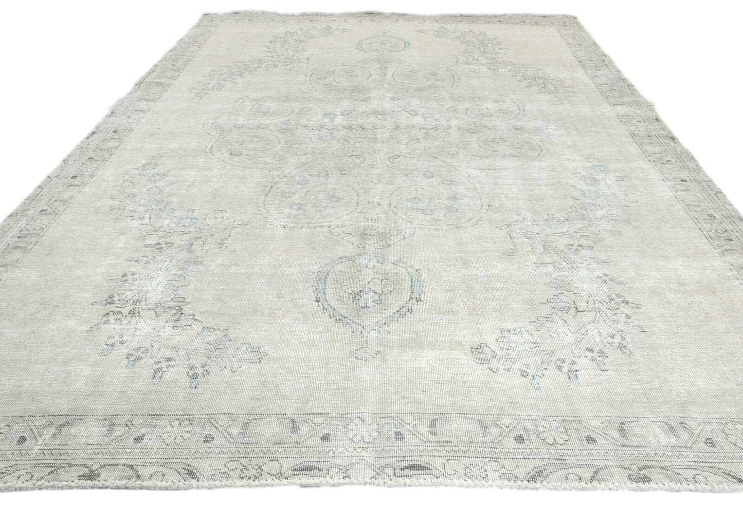 Handmade Distressed Vintage Oriental Rug 7X10 ft