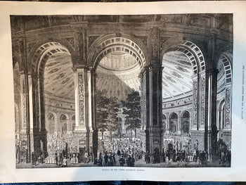 1873 Vienna Worlds Fair Interior Illustrated London News Original Engraving