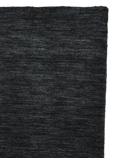 Charcoal Solid Hand-Loomed 4X6 Gabbeh Wool Rug