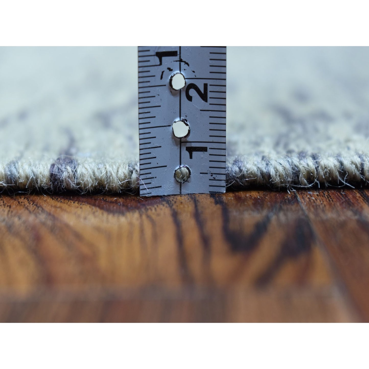 3'1"X14' Gray Shades Flat Weave Kilim Pure Wool Hand Woven Runner Rug