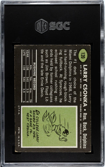 Larry Csonka 1969 Topps #120 Sgc 4.5