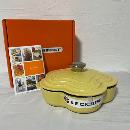 Pan Le Creuset Cocotte Fleur Flower Plate Dish 20cm 1.1L Cast Iron Shallow