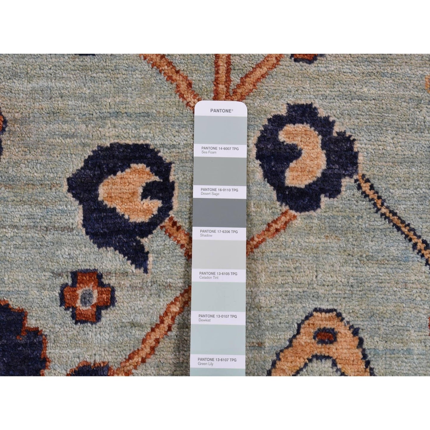 8'2''X10' Gray Peshawar With Sultanabad Design Hand Knotted Soft Wool Rug