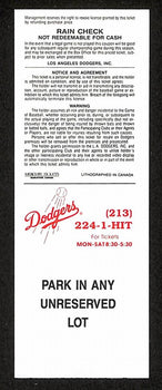 April 13, 1993 Full Ticket Dodgers Vs. Cardinals Lee Smith Breaks All-Time Saves