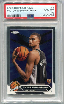 Victor Wembanyama 2023 Topps Chrome #1 Psa Gm Mt 10 Card