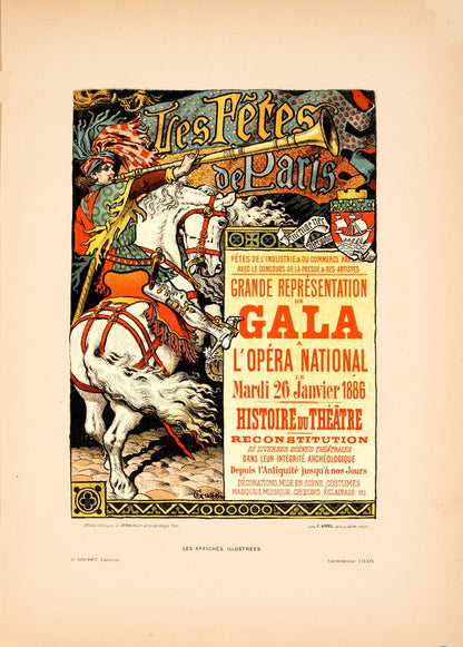 Les Fetes De Paris Eugene Grasset  For Les Affiches Illustrees 1896 Stone Litho